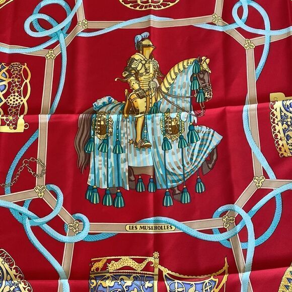Authentic Les Muserolles HERMÈS© Carre Large Silk Scarf - Picture 7 of 16